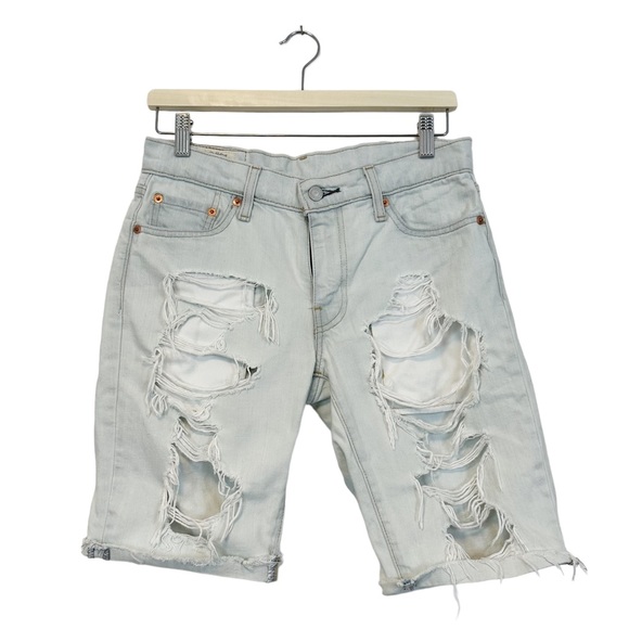 Levi’s | 511 Slim Distressed Shorts Light Wash Size 29 - Picture 3 of 14